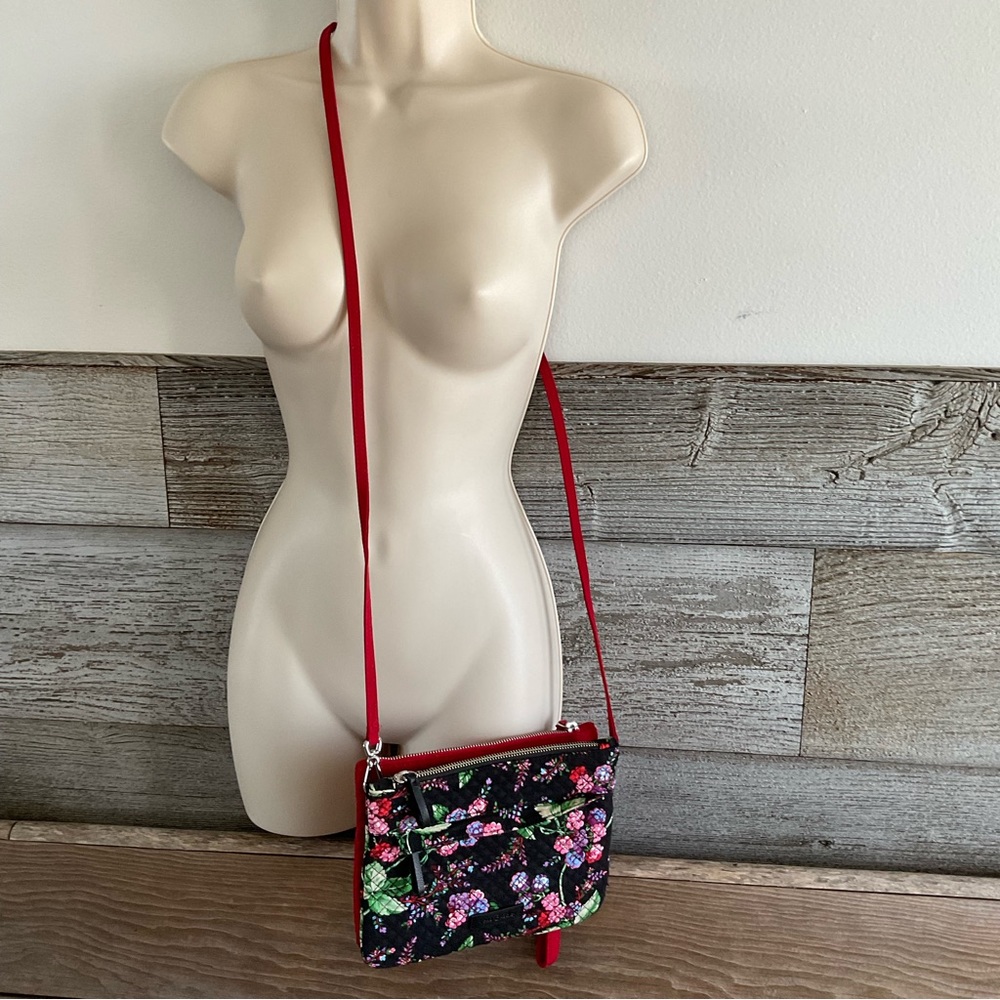 Vera Bradley Winter Berry/Cardinal custom double crossbody bags - Picture 3 of 15